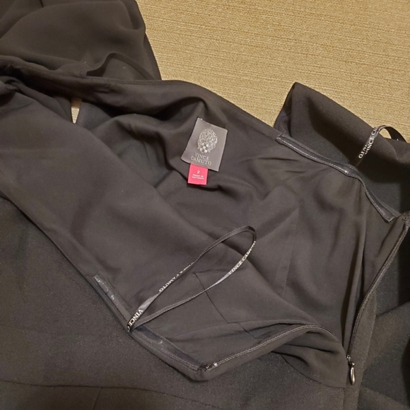 Vince Camuto Cape Overlay One-shoulder Jumpsuit - Picture 7 of 8